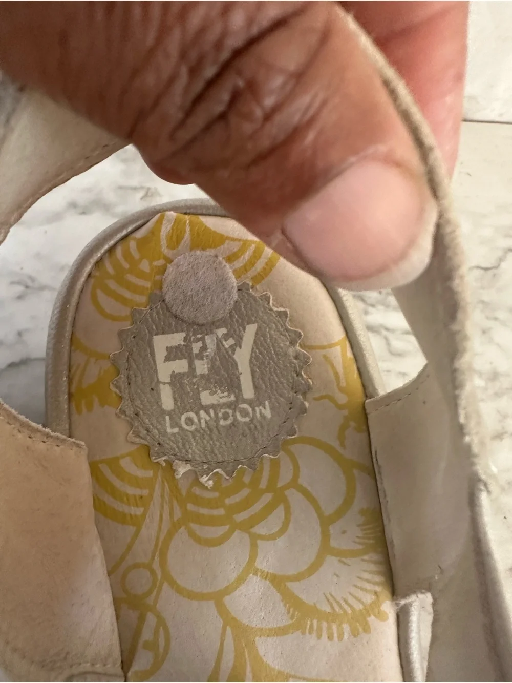 Fly London Yaji Wedge Sandals Gray Leather Elastic Comfort Casual EU 42 US 11